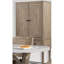 17,76 po Large armoire de bar de couleur sable avec rangement et support de 68 verres à vin