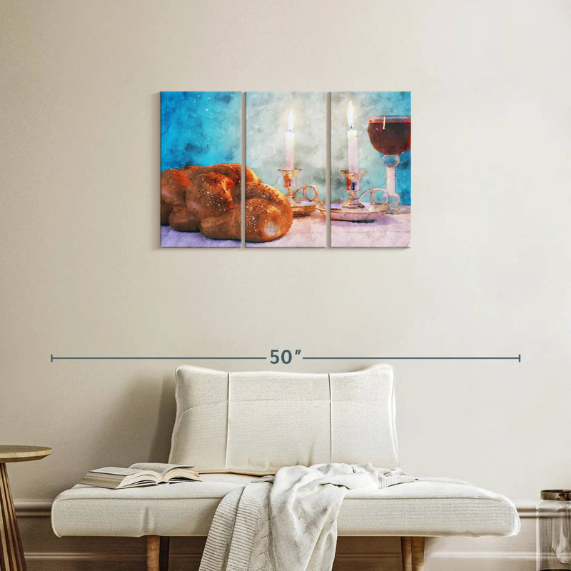 Challah And Wine, 20" H x 33" W