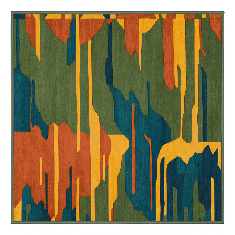 Bronze Tides Rug, Square 4'