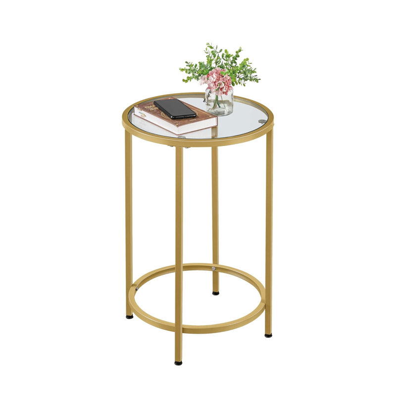 Glass Top End Table