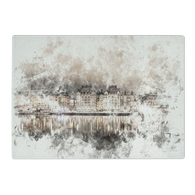 Tempered Glass Reflection of Stockholm in Sweden Chopping Board