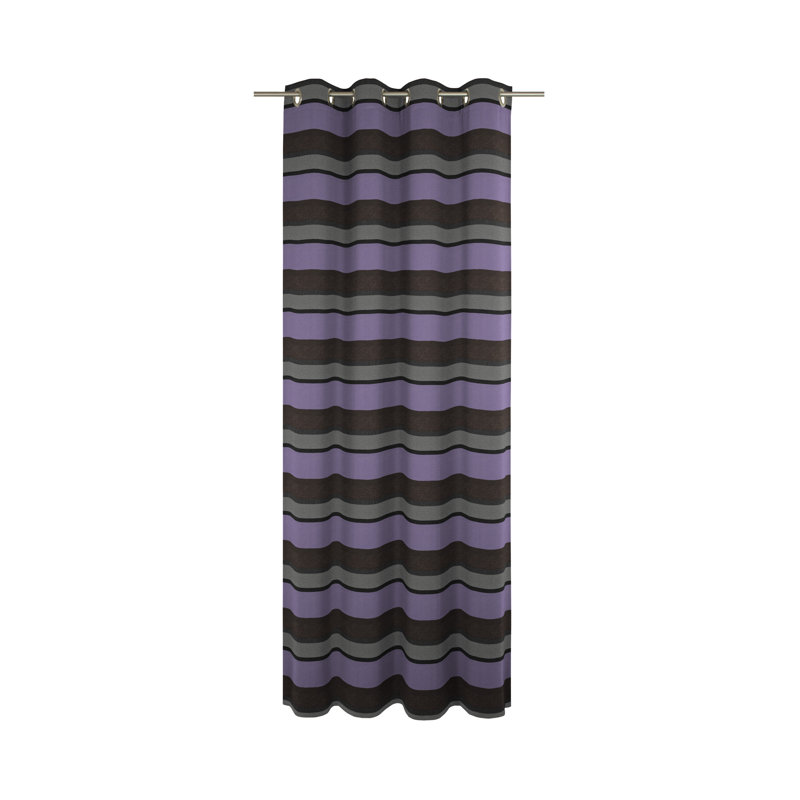 Menorca Room Darkening Curtain Single Panel, 132 W x 245 D cm, Purple