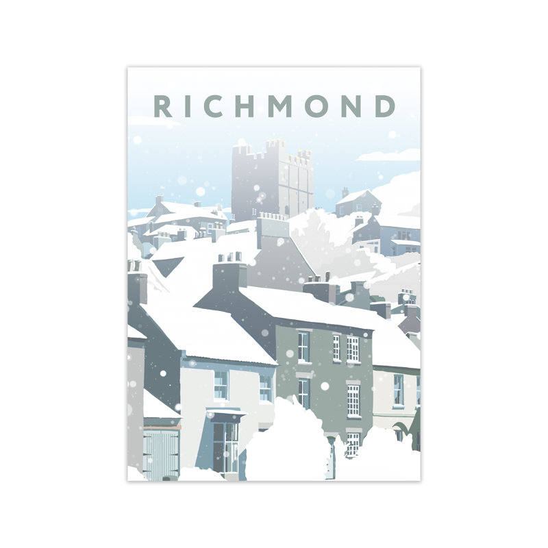 Richmond In Snow by Richard O'Neill - Print, 29.7 cm H x 21 cm W