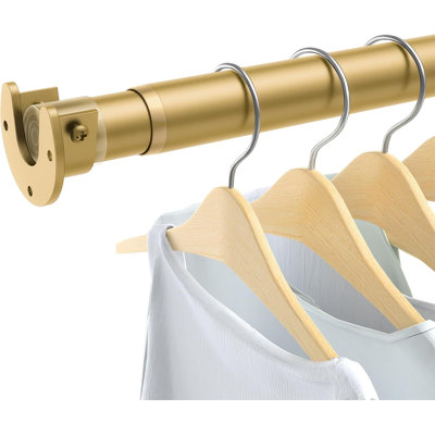 Tringles de garde-robe pour suspendre les vêtements, tringle réglable réglable de 17 à 39 pouces, tringle de garde-robe réglable en métal robuste de 1,3 po de diamètre pour garde-robe