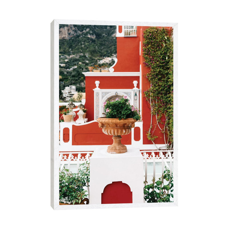 Rainy Positano IV by Bethany Young - Print on Canvas, 152.4cm H x 101.6cm W x 3.81cm D, White Framed