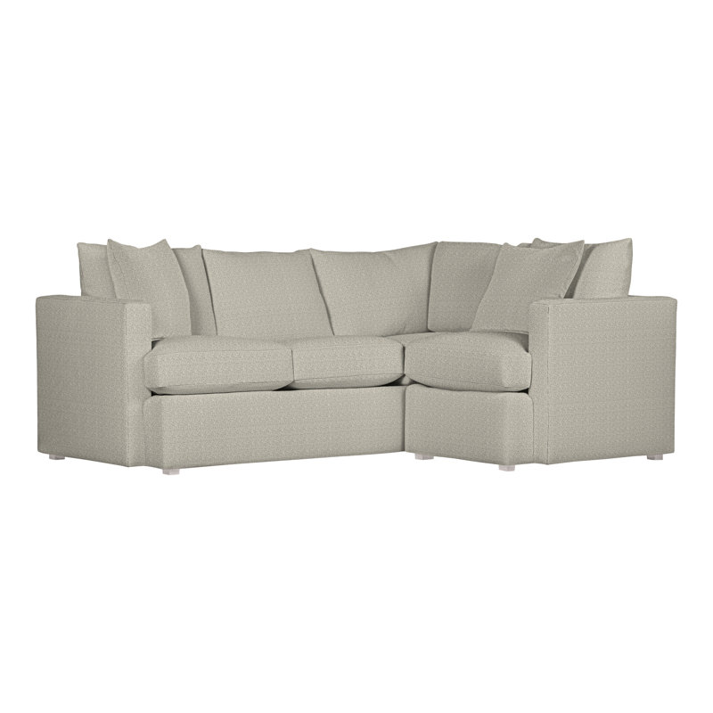Canapé modulaire 2 pièces American Bungalow, Tuck métal, Gris colombe
