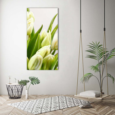 White Tulips - Wrapped Canvas Print