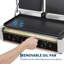 Machine à panini électrique, machine à panini commerciale avec contrôle de la température et surface de cuisson de 9 po x 9 po pour hamburger au bacon, presse-sandwich en acier inoxydable, 110 V / 220 V