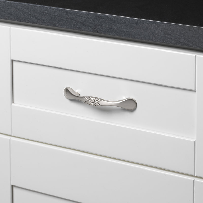 GlideRite Hardware Classic Braided Cabinet Bar Pull, Satin Nickel