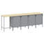 Set Of 5 Steel Large Height-Adjustable Workshop Cabinet-610869239