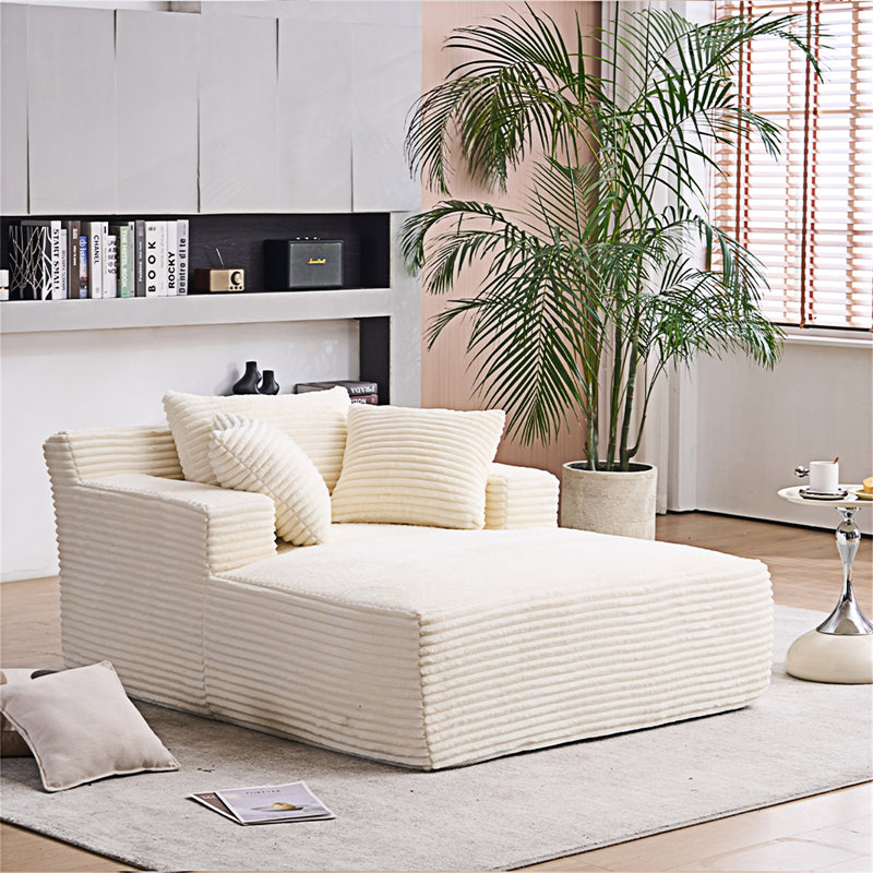 Méridienne rembourrée Boneless, Beige