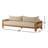 Nathanson 106'' Wide Straight Teak Patio Sofa with Cushions