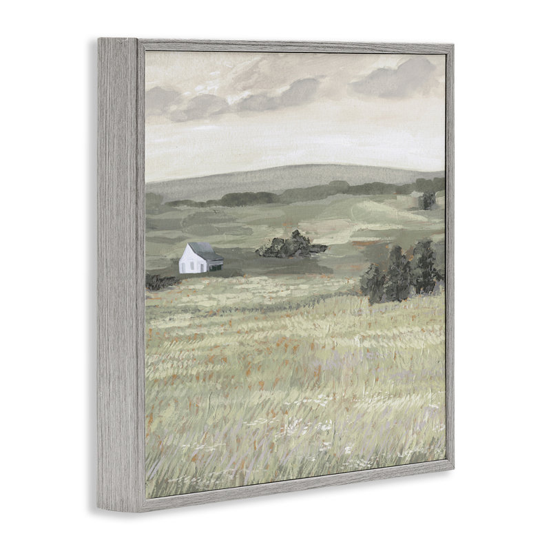 «Scenic Country Landscape», art de la giclée encadrée par Victoria Borges, Estampe numérique Farmhouse, H 17 po x l 17 po