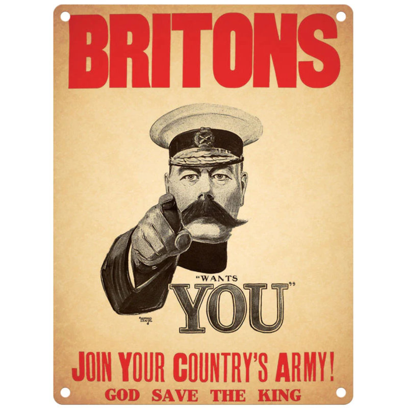 Britons Got You - No Frame Memorabilia on Metal, 45cm H x 37.5cm W x 0.225cm D
