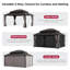 Pavillon de jardin Kingston 16 x 12, pavillon en acier à toit rigide avec rideau et filet - Poteaux en aluminium SUNJoy Kingston-115709045