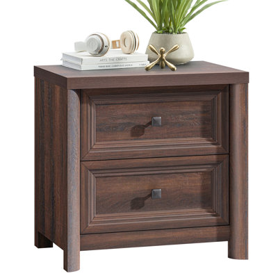 Farmhouse Nightstands, 2-Drawer Rustic Wood Bedside Tables with Storage, 22.8" Large Bed Side Table for Bedroom Living Room Office