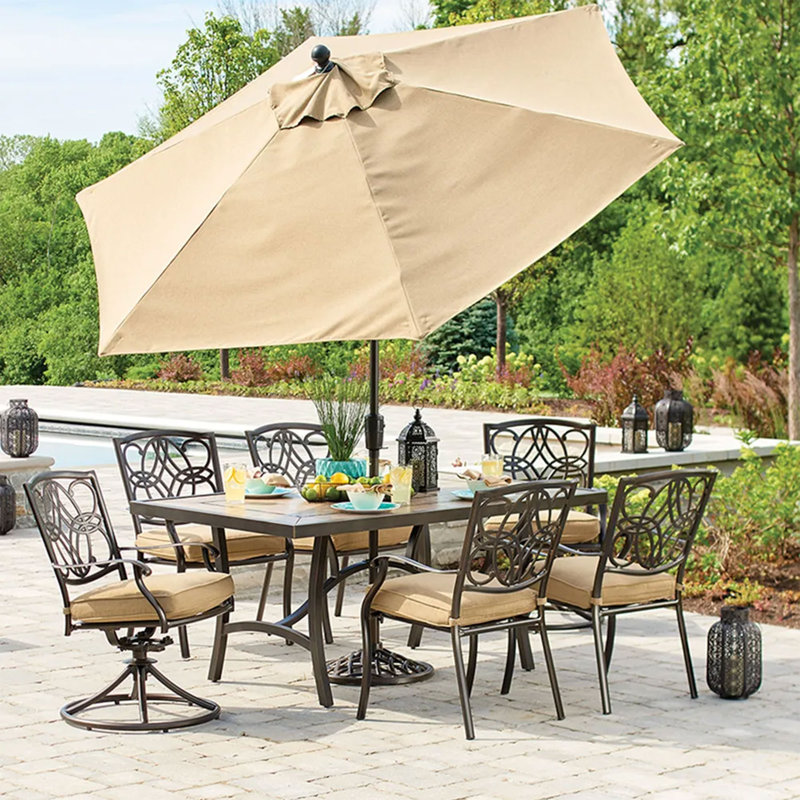 Oziel 104.72'' x 104.72'' Rectangular Market Umbrella