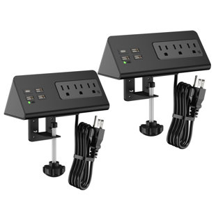 Station de charge d'alimentation avec port USB-C et prise CA, un ensemble de 2 pièces (Ensemble de 2)