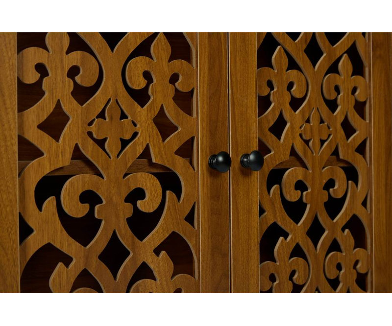 Armoire de rangement en bois massif avec tablette ouverte pour le bureau