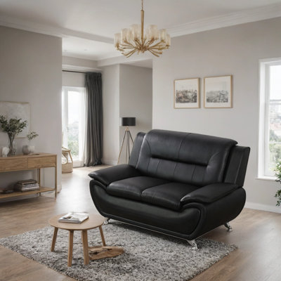 79'' Faux Leather Minimalist Sofa