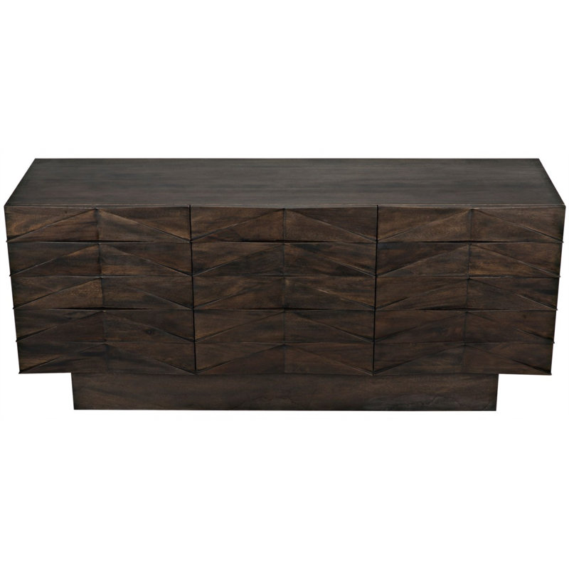 Drake 75'' W Solid Wood Sideboard, Ebony Walnut