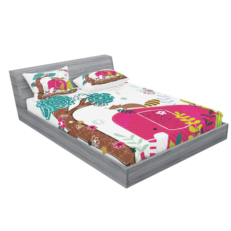 Microfiber Sheet Set, Queen Sheet Set with Fitted Sheet