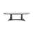 Bordeaux Oval Glass Top Solid Wood Base Dining Table