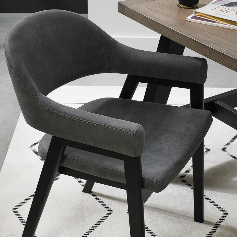 Camden Upholstered Back Armchair, Grey