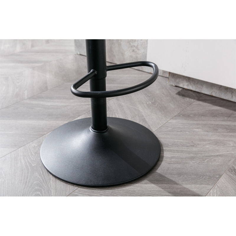 Ensemble de 2 tabourets de bar réglables avec dossier et repose-pieds, Bleu
