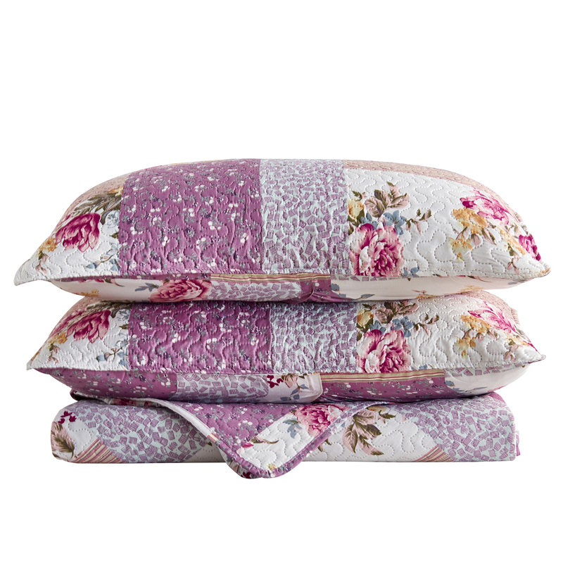 QSM04210203 Patchwork Quilt, Queen Quilt  + 2 Pillow Cases