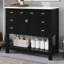 Meuble-lavabo 36 po avec lavabo supérieur, armoire de rangement moderne avec 2 portes à fermeture douce et 6 tiroirs-669628440