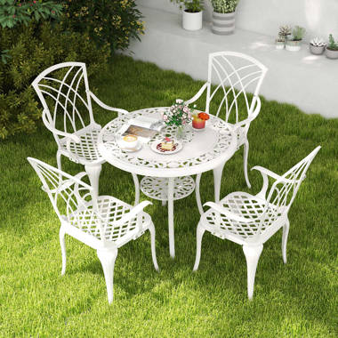 metal outdoor table and 4 chairs