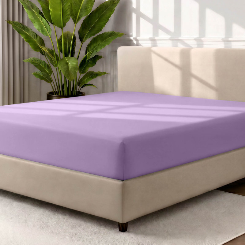 Microfiber Fitted Sheet, Twin Fitted Sheet, Lavender