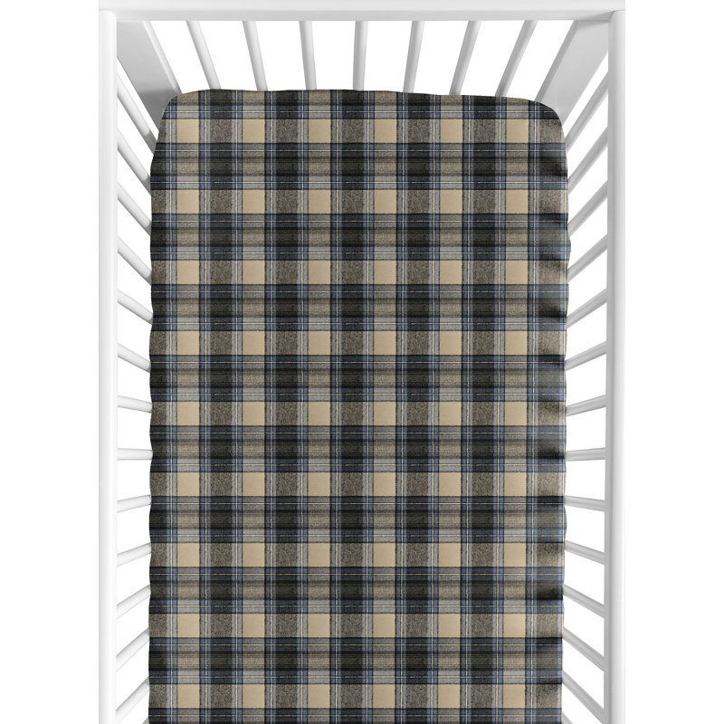 Rustic Patch Plaid Flannel Fitted Crib Sheet