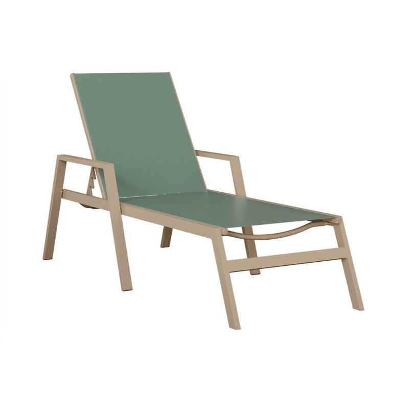Méridienne en aluminium berlinois berlinois Vida Sahara, Green, Sahara moucheté