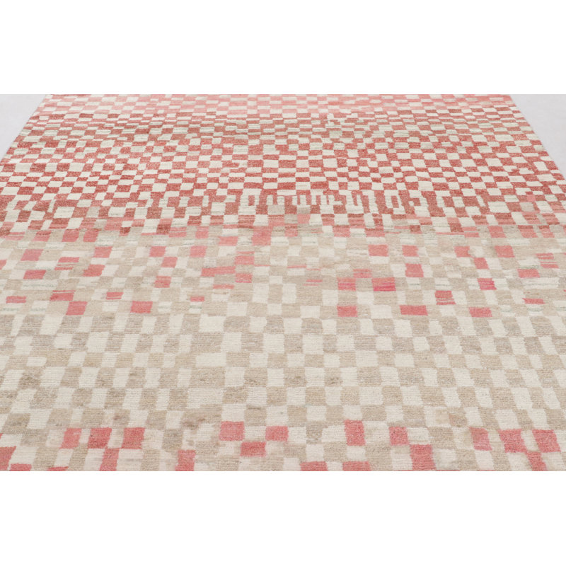 Rug & Kilim’S Moroccan-Inspired Rug In Terracotta And Beige Primitivist Geometry