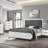 Taraval White Queen Upholstered Panel Bed