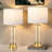 23'' Modern Glass Table Lamp Set with 3-Way Touch Control and USB A&C-671013005