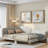 Upholstered Daybed With Headboard And Armrest-185793049-185793055