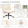 Tamah Armless Criss Cross Office Chair with Wheels and Footpads Interchangeable