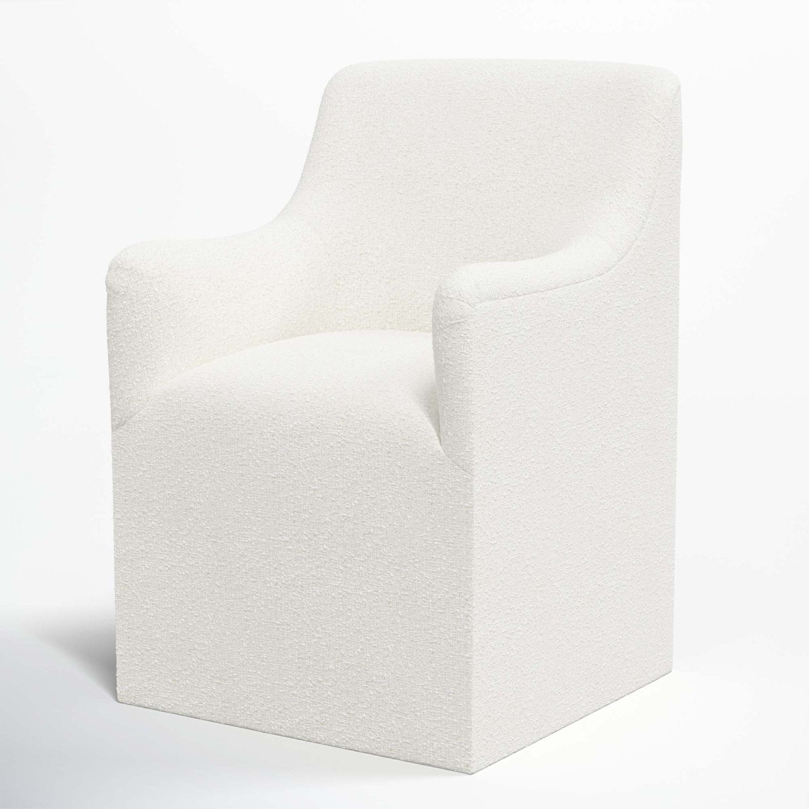 Howth Dining Armchair, Classic Snow Boucle