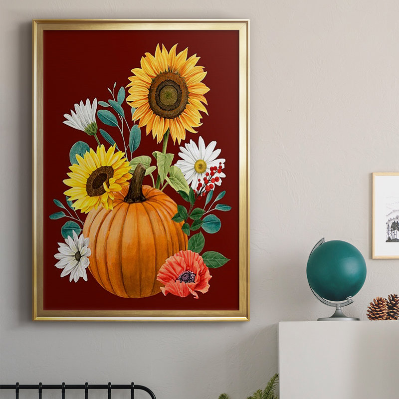 «Beautiful Fall I» - peinture à cadre unique, Or, H 42,5 po x l 30,5 po x P 1 po