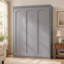 Lit escamotable double pleine grandeur avec tablettes-133704294