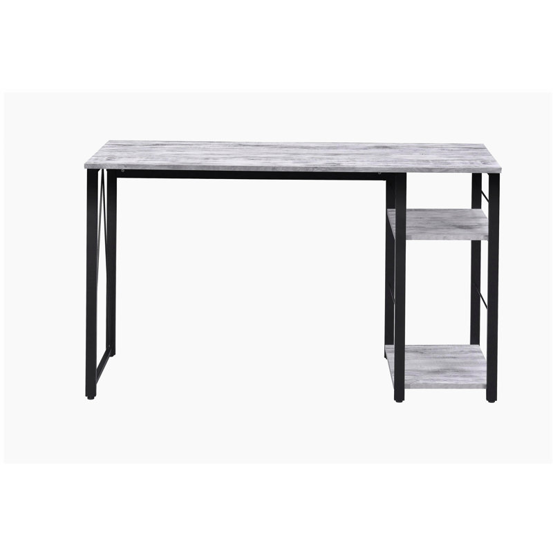 Bureau d'écriture Vadna, Blanc antique / noir