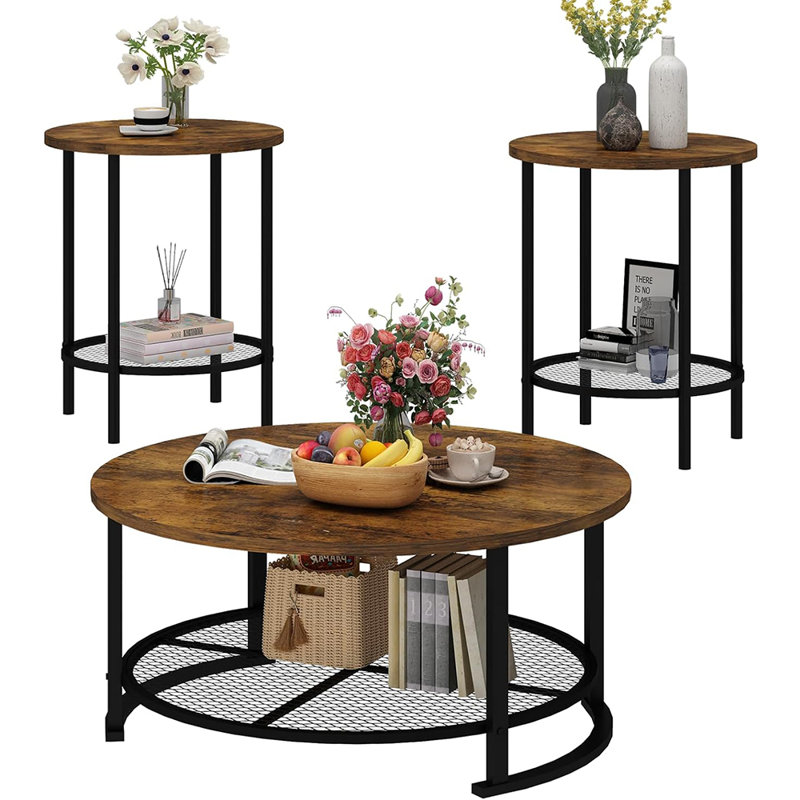 Ensemble de tables basses 3 pièces Brinnley