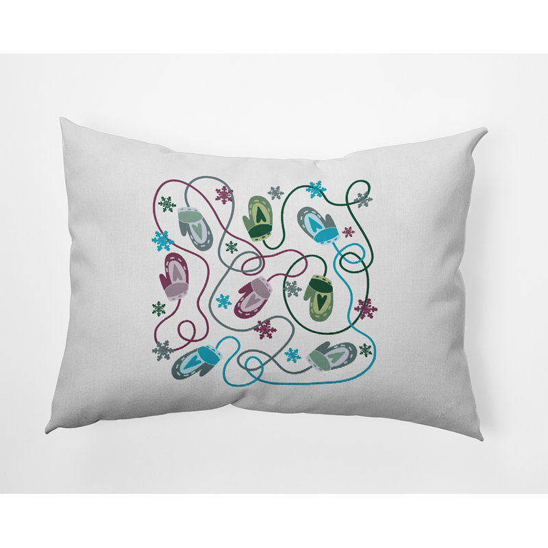 Polyester Indoor/Outdoor Throw Pillow, 14" x 20", Rectangular