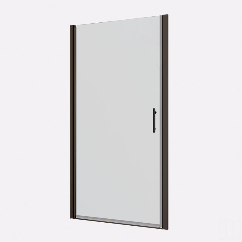 Porte de douche, ouverte à l'extérieur, avec verre trempé de 1/4 po