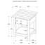 Table de bout en bois vieilli avec 1 tiroir Castleton-129206737