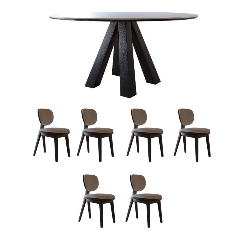 Chaise de table ronde Vintage, H 29,52 po x L 51,18 po x l 51,18 po