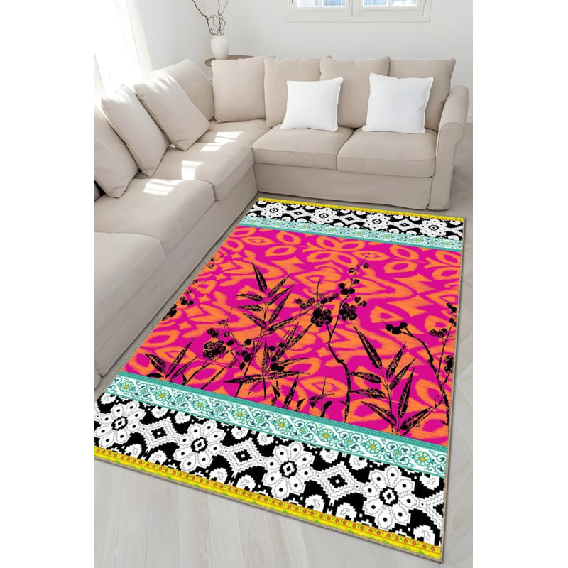 Multicolored Mixed Motifs And Floral Patterned Vintage Decorative Carpet, Round 5'